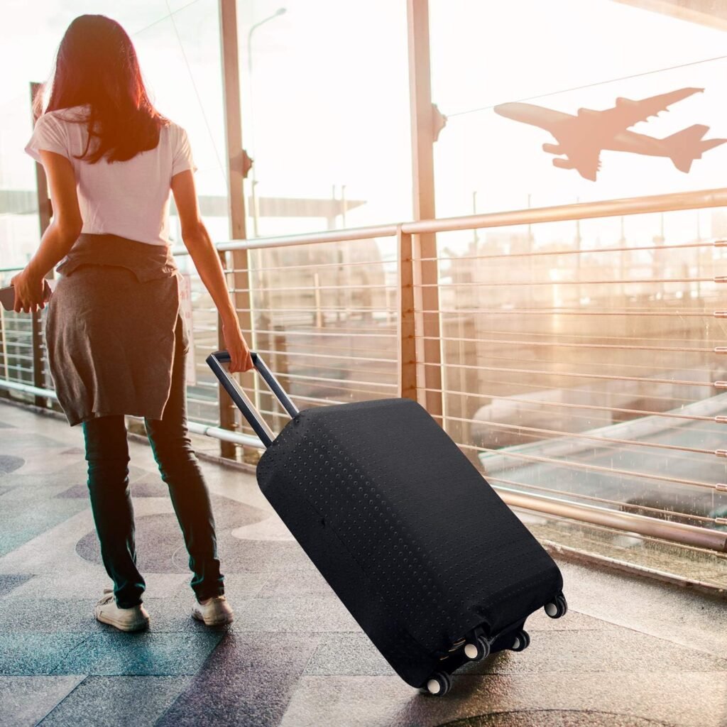 7-mi Travel Luggage Cover Protector, Washable Suitcase Protector Anti-scratch Spandex Baggage Covers Fits 31-32 Inch Luggage