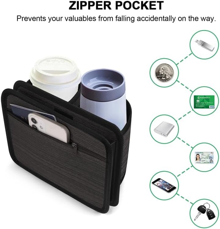 Accmor Luggage Travel Cup Holder Universal Suitcase Cup Holder, Free Hands Drink Caddy Suitcase Beverage Holder, Luggage Cup Caddy Gifts for Travelers Flight Attendants Accmor Luggage Travel Cup Holder Universal Suitcase Cup Holder, Free Hands Drink Caddy Suitcase Beverage Holder, Luggage Cup Caddy Gifts for Travelers Flight Attendants
