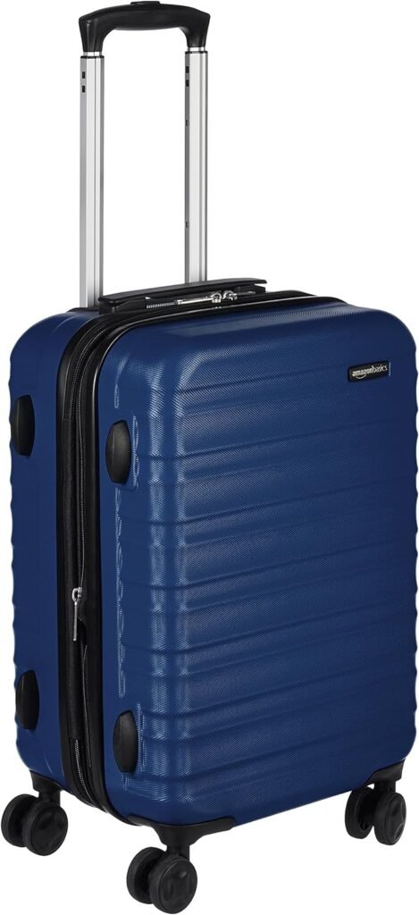 Amazon Basics 20-Inch Hardside Spinner, Navy Blue