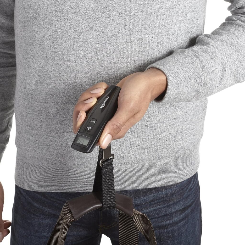 Amazon Basics Portable Digital Luggage Weight Scale, One Size, Black Amazon Basics Portable Digital Luggage Weight Scale, One Size, Black