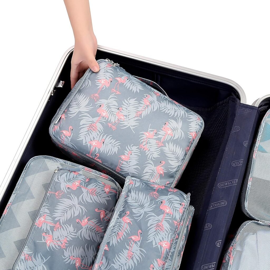 BAGAIL 8 Set Packing Cubes Luggage Packing Organizers for Travel Accessories