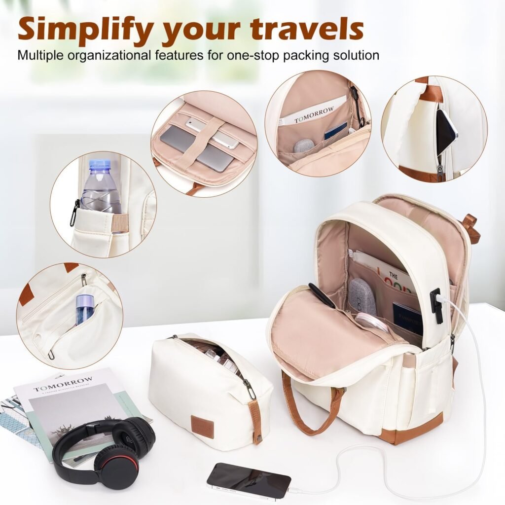 Coolife Suitcase Set 3 Piece Luggage Set Carry On Travel Luggage TSA Lock Spinner Wheels Hardshell Lightweight Luggage Set(Navy, 3 piece set (BP/TB/20))