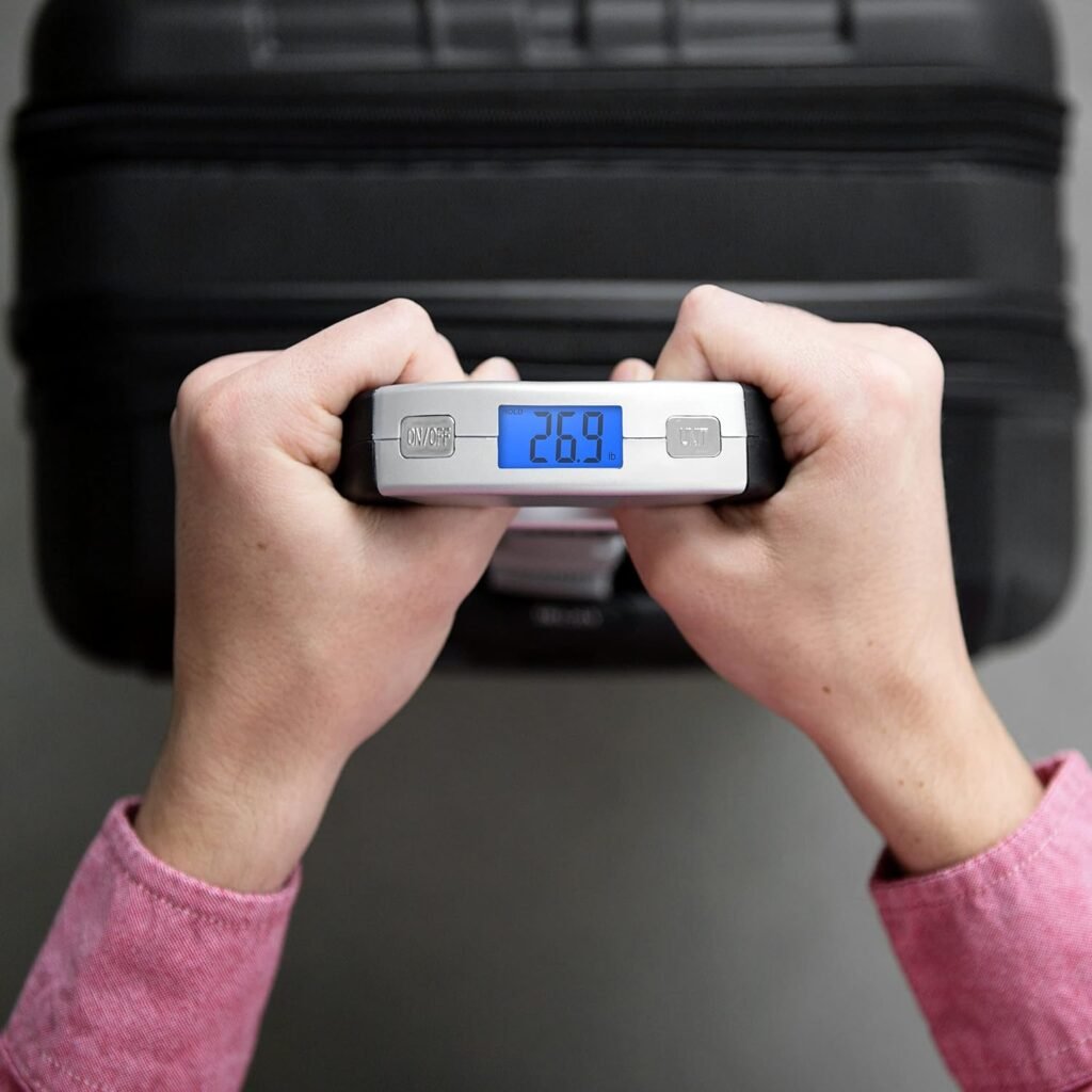 Eat Smart SmartGrip Portable Instant Read Digital Handheld Luggage Scale, Compact, Easy to Read, Lightweight, Durable, High 110 lb Capacity, Battery Included, Silver Eat Smart SmartGrip Portable Instant Read Digital Handheld Luggage Scale, Compact, Easy to Read, Lightweight, Durable, High 110 lb Capacity, Battery Included, Silver