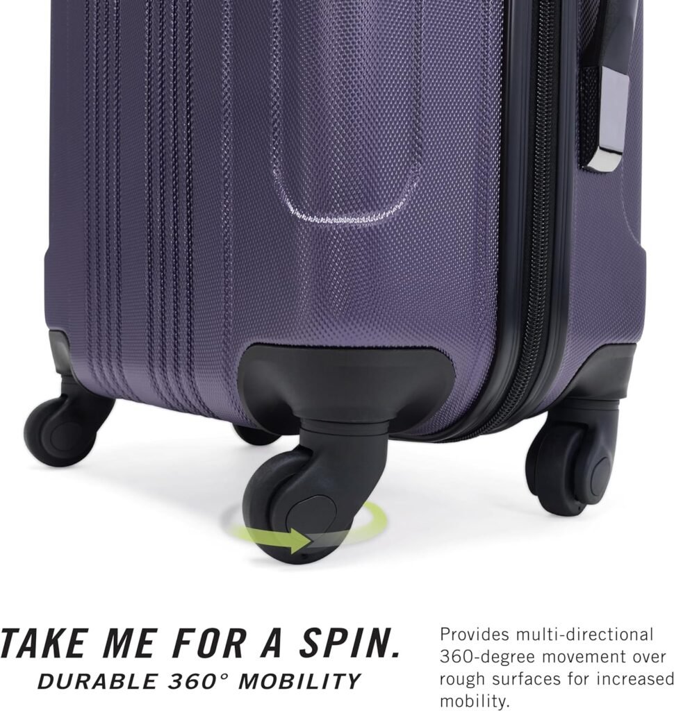 Kenneth Cole REACTION Out of Bounds Lightweight Hardshell 4-Wheel Spinner Luggage, Smokey Purple, 3-Piece Set (20, 24, 28) Kenneth Cole REACTION Out of Bounds Lightweight Hardshell 4-Wheel Spinner Luggage, Smokey Purple, 3-Piece Set (20, 24, 28)