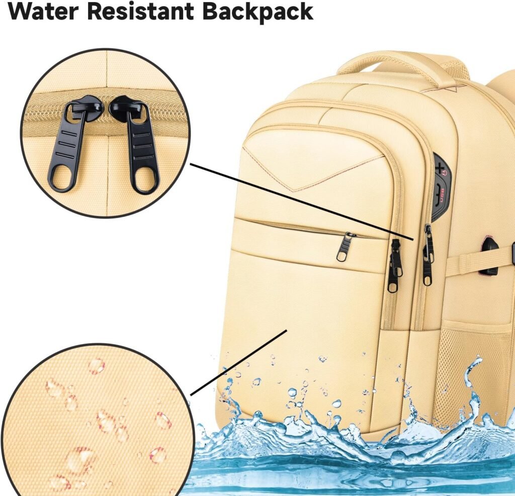 Lapsouno Large Backpack, Extra Large Travel Laptop Backpack, Carry on Backpack, Durable 17 Inch TSA Friendly Business Laptop Backpack with USB Port, Anti Theft Bag Gifts for Men Women, Black