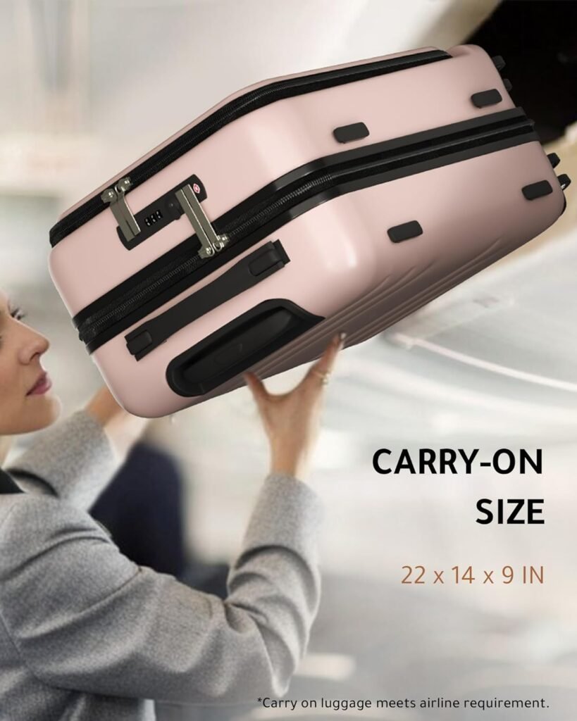 LUGGEX Carry On Luggage 22x14x9 Airline Approved, Expandable Polycarbonate Hard Shell Suitcase with Front Pocket and USB Port (Black, 20 Inch) LUGGEX Carry On Luggage 22x14x9 Airline Approved, Expandable Polycarbonate Hard Shell Suitcase with Front Pocket and USB Port (Black, 20 Inch)