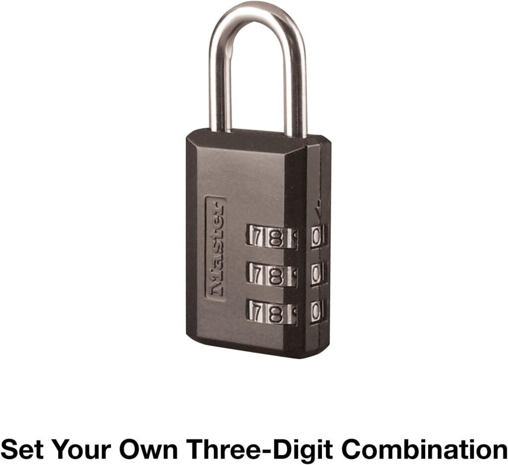 Master Lock TSA Set Your Own Combination Luggage Lock + Master Lock Combination Padlock – TSA Approved Travel Locks with Customizable Combinations, Durable Metal Construction Master Lock TSA Set Your Own Combination Luggage Lock + Master Lock Combination Padlock – TSA Approved Travel Locks with Customizable Combinations, Durable Metal Construction