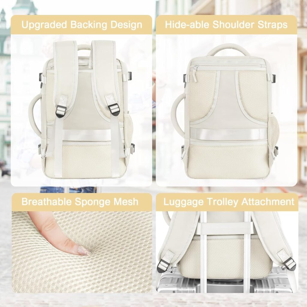 Rinlist Backpack for Men Women, Black Backpack for Traveling on Airplane, Weekender Carry on Backpack Bag, Personal Item Backpack Flight-approved Rinlist Backpack for Men Women, Black Backpack for Traveling on Airplane, Weekender Carry on Backpack Bag, Personal Item Backpack Flight-approved