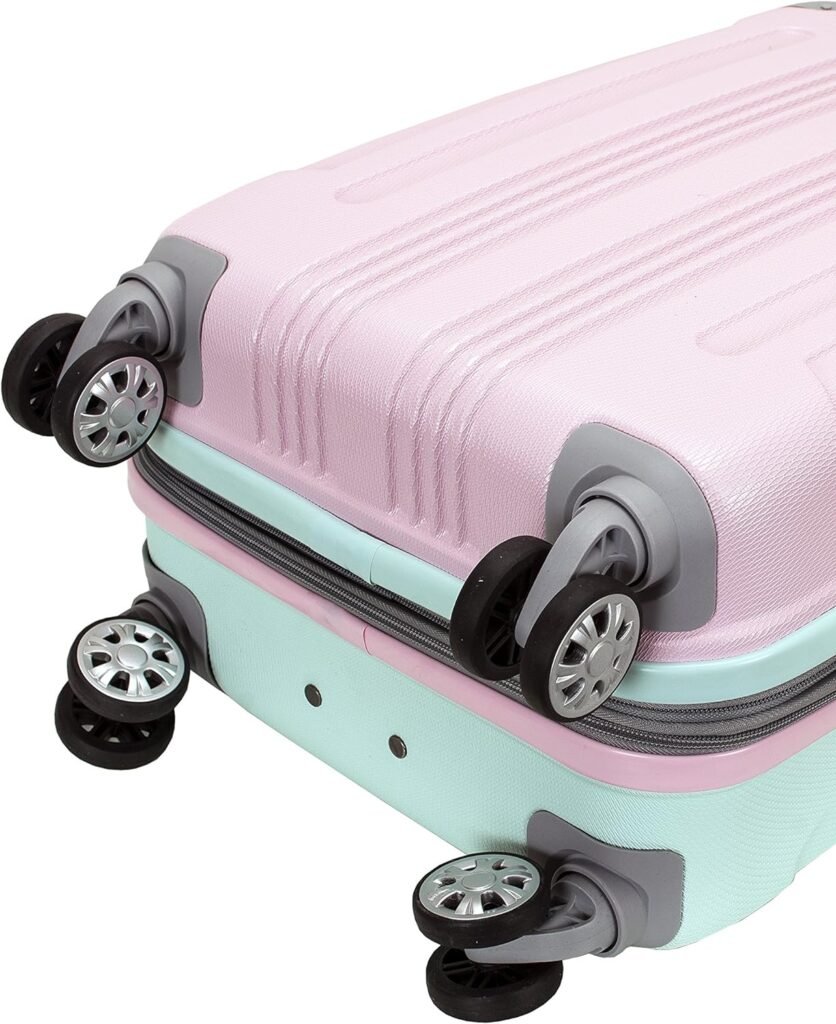 Rockland London Hardside Spinner Wheel Luggage, Mint, Carry-On 20-Inch
