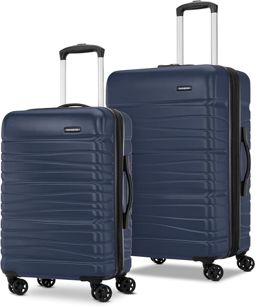 Samsonite Evolve SE Hardside Expandable Luggage with Double Wheels, Matte Burgundy, Large Spinner