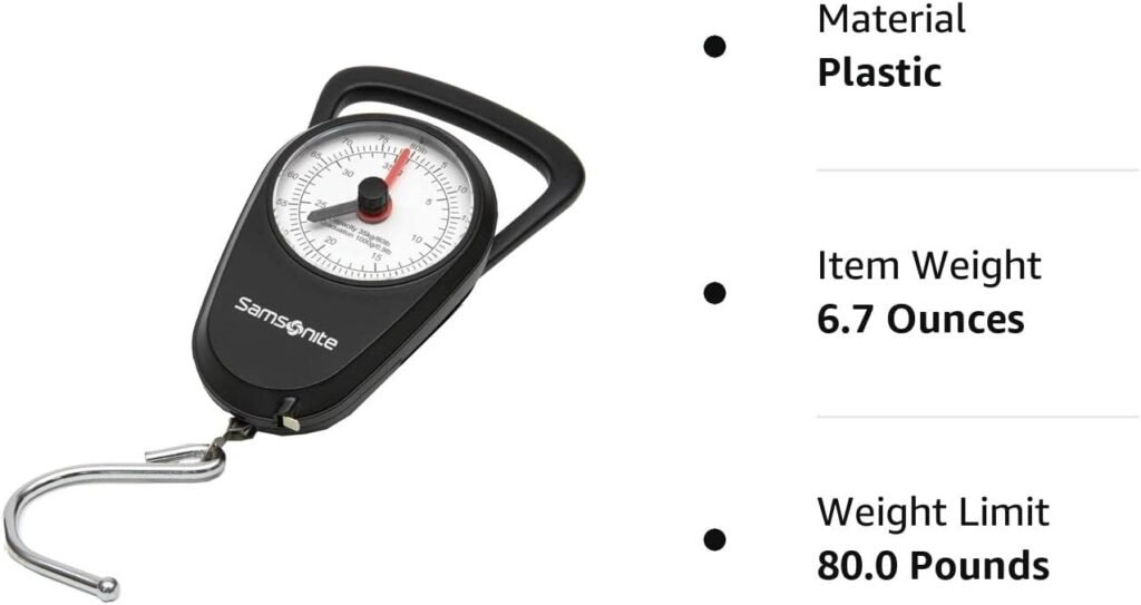 Samsonite Manual Luggage Scale, Black, One Size