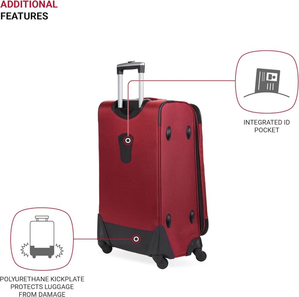 SwissGear Sion Softside Expandable Roller Luggage, Black, Carry-On 21-Inch