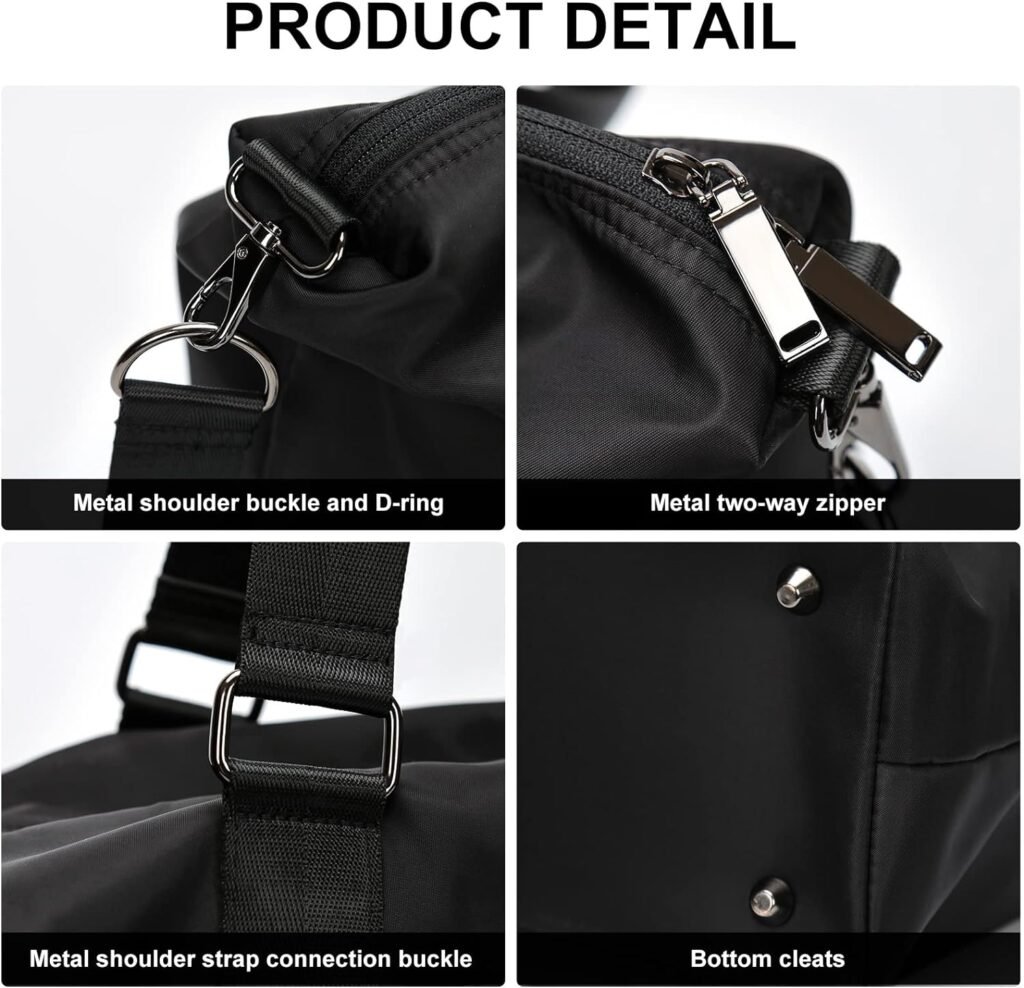 Travel Duffel Bag, Sports Tote Gym Bag, Shoulder Weekender Overnight Bag for Women