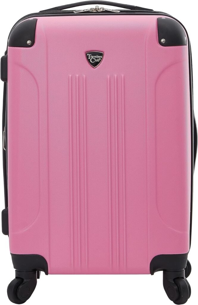 Travelers Club Chicago Hardside Expandable Spinner Luggages, Teal, 20 Carry-On