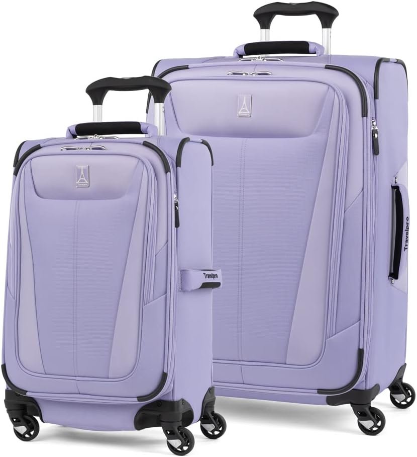 Travelpro Maxlite 5 Softside Expandable Luggage with 4 Spinner Wheels, Lightweight Suitcase, Men and Women, Black, Carry-On 21-Inch