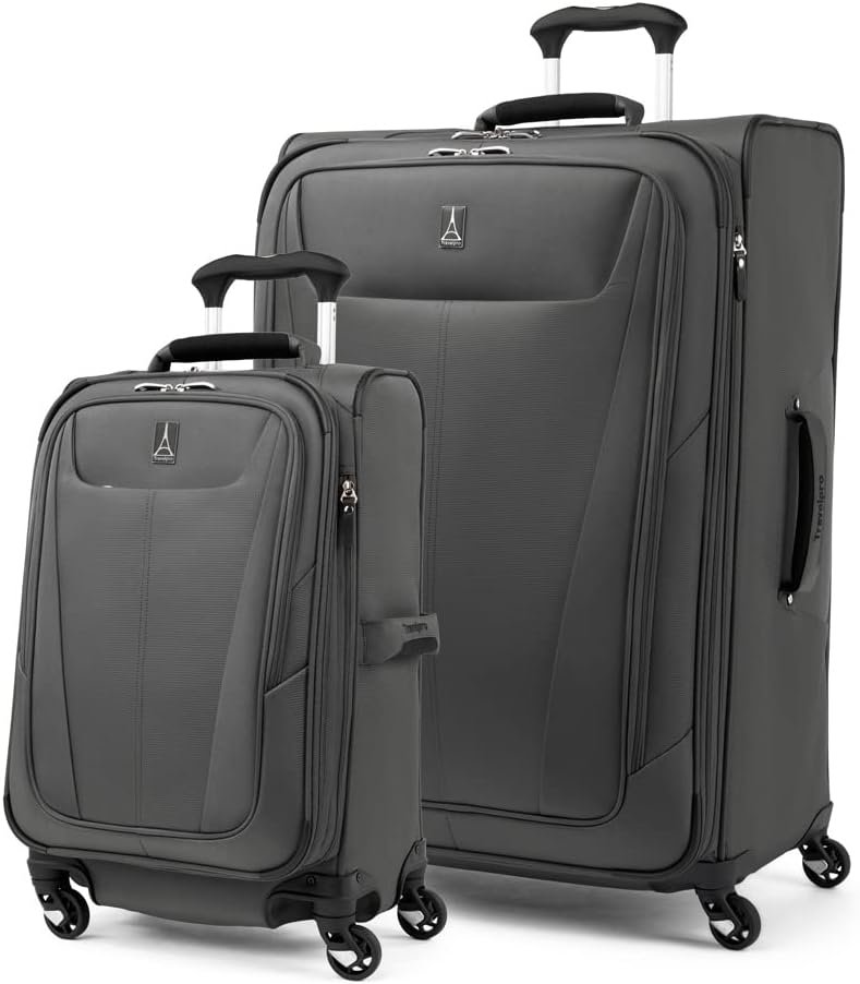 Travelpro Maxlite 5 Softside Expandable Luggage with 4 Spinner Wheels, Lightweight Suitcase, Men and Women, Black, Carry-On 21-Inch