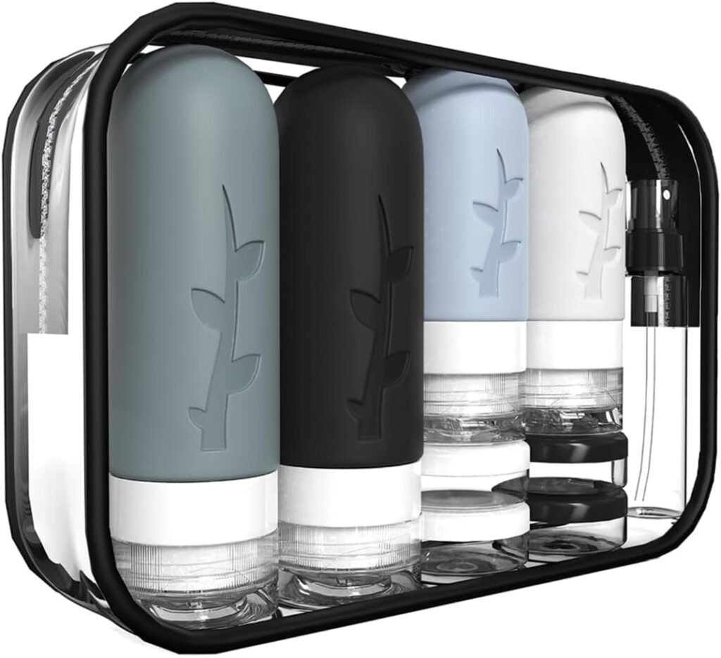 18Pack Travel Bottles for Toiletries, TSA Approved Travel Size Containers for Toiletries,Liqus Shampoo And Conditioner travel Bottles, Perfect for Business or Personal Travel Essentials(BPA Free)