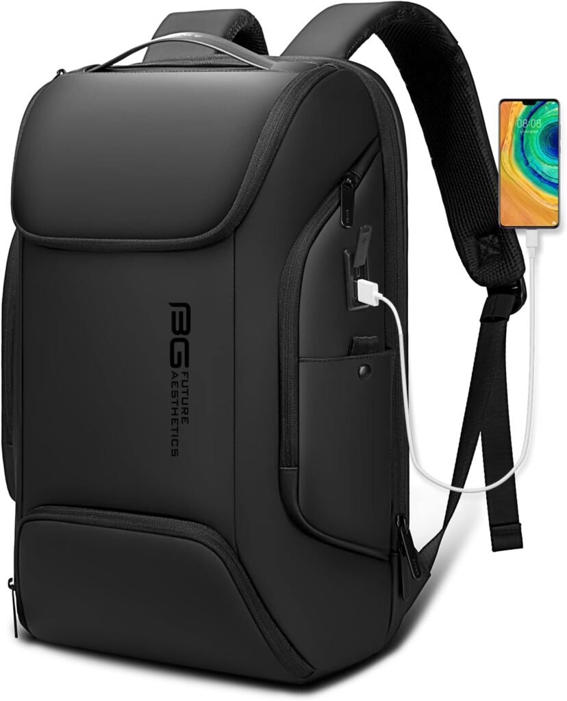 BANGE Business Laptop Smart backpack Can Hold 15.6 Inch Laptop Commute Backpack Carry on bag for men and women (Black)