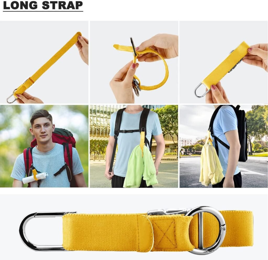 Elastic Jacket Gripper Travel Strap with D-Ring Hooks and Buckle, Suitcase Straps Belts Travel Accessories, Makes Your Hands Free