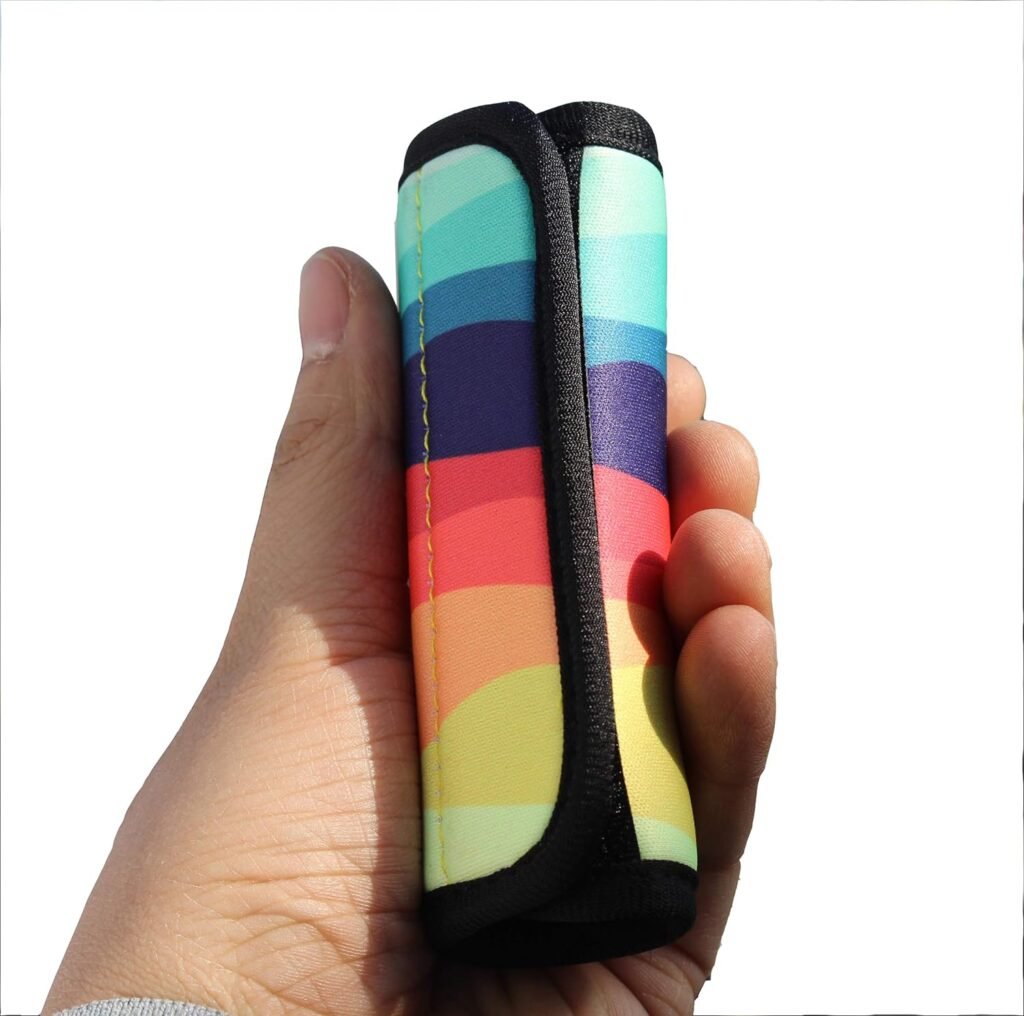 Gowraps Luggage Tags for Suitcases-Suitcase Tags Identifiers Bulk Luggage Handle Wrap Luggage Tag/Identifiers/Marker Travel Accessories for Flying Airplane(Rainbow)