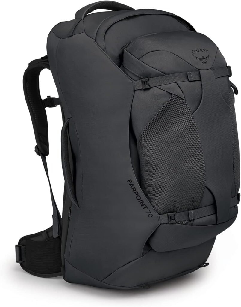 Osprey Farpoint 40L Mens Travel Backpack, Tunnel Vision Grey