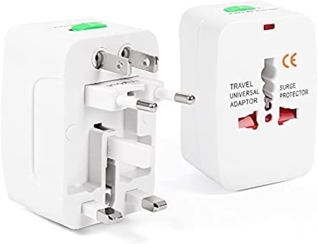 Travel Adapter, Worldwide All in One European Universal Adaptor, International Wall Charger Plug for (Without USB Port) Asia Europe UK AUS and USA